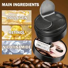 XIOIMY 胶原蛋白和咖啡因眼贴，减少黑眼圈、浮肿、眼袋、皱纹 - 凝胶眼膜 - 黑色 - 查看 7