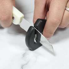 家用迷你磨刀器，快速磨刀器，磨刀石，便携式磨刀器，多功能快速磨刀器 - 黑色 - 查看 4