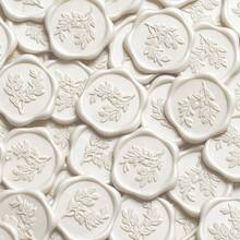 25 PCS Eucalyptus Wax Seal Stickers Self Adhesive Rosemary Envelope Wax Seal Stickers Vintage Embossed Wedding Invitation Envelope Stickers