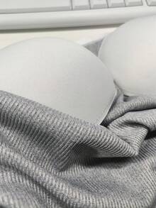 1pc Lace Patchwork Camisole Top For Women, Casual Soft & Comfortable Autumn/Winter Undershirt, Slim Fit Sleeveless Shirt - Grey - View 5