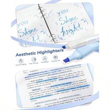 Aesthetic School Supplies, 4 Gel Pens With Black Ink, 4 Correction Tapes, 2 Pastel Highlighters, 2 Mechanical Pencils, Sticky Notes, Index Post Bible Study Supplies With Case Purple