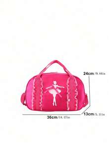 1pc Youth Nylon Zipper One-Shoulder Crossbody Dance Backpack Casual Travel Bag Princess Dance Bag Suitable For Daily Outdoor Use, Ideal Gift Choice For Halloween, Thanksgiving, And Christmas