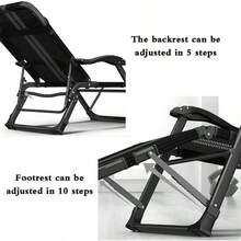 Outdoor, Portable Recliner, Adjustable Folding Bed Office, Home, and Camping - Un color - Ver 8