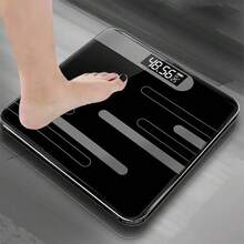 LIPETY Smart Electronic Bathroom Scale, Glass Bathroom Scale, 180 Kg Capacity, LCD Screen, Battery Powered Home Scale - Black - View 6