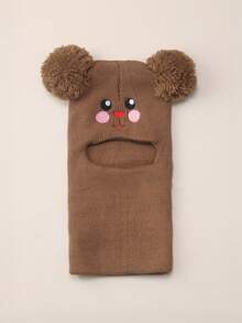 1 pezzo Passamontagna da sci a forma di coniglio per neonati 0-3 anni, berretto con doppia palla per bambini e bambine, cappello invernale lavorato a maglia, accessori essenziali per bebè - Multicolore - Visualizzare 19