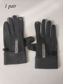 1 par de luvas térmicas de inverno com forro - Luvas de ciclismo femininas à prova de vento, resistentes ao frio e antiderrapantes, ideais para atividades ao ar livre - Isoladas, impermeáveis e compatíveis com smartphones com tela sensível ao toque.