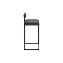 Modern Bar Stools Set Of 2, Breakfast Stools With Backrest And Footrest Kitchen, Velvet, Dark - Dark Grey - View 9