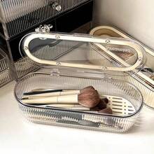 Makeup Brush Holder Storage Box, Dust-Proof High-End Makeup Sponge Drying Rack, Powder, Blush, Eyebrow Pencil Organizer - Multicolor - View 3