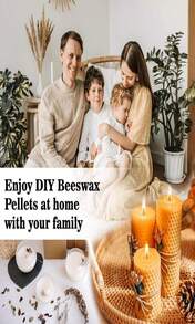 CARGEN Yellow Beeswax Pellets- 430g (095lb) Organic Beeswax Pellets Triple-Filtered Natural Bees Wax Cosmetic Grade Bee Wax For DIY Candles Skin Care Lip Balm Soap