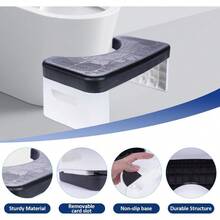 7 Inch Folding Toilet StoolWhite Foldable Bathroom Potty Step Stool For All Ages Sitting Posture Foot Stool.