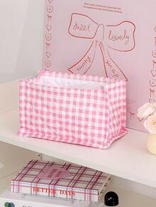 1 chiếc giỏ lưu trữ để bàn chần bông đẹp mắt và tiện dụng, phù hợp để lưu trữ các vật dụng linh tinh trên bàn, son môi, cọ trang điểm và các sản phẩm chăm sóc da. Nó cũng là một món đồ trang trí bàn để lưu trữ và sắp xếp cọ trang điểm và các sản phẩm chăm sóc da. - Nhiều màu - Xem 15