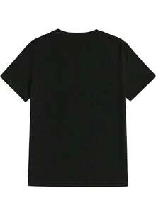 Camiseta gráfica divertida de hombre "Tolerante a la lactosa" - Camiseta negra humorística de amante de los lácteos con letras en negrita y diseño de caja de leche, cuello redondo casual para verano, para fiestas y atuendo casual, regalo lavable a máquina para hombres - Negro - Ver 2