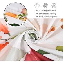 Spring Flower Shower Curtain, Floral Plant Machine Washable Waterproof Fabric Stall Size For Bathroom Bathtub Decor With Hooks 60Wx72H{"Color_name":"Colorful","Size_name":"60\"Wx72\"L(Packof1)"} - Nhiều màu3 - Xem 5