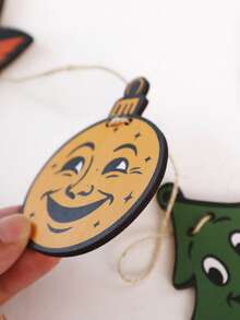 1Pc Vintage Christmas Garland Banner, Retro Xmas Hanging Garland, Rustic Farmhouse Holiday Party Decoration, Christmas Banner For Fireplace, Wall, Mantel, Living Room, Bedroom, Christmas Tree, Indoor Outdoor Home Decor