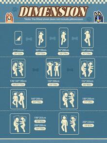 Bluey卡通数码印花床单，Bluey床上用品，床垫保护套，床罩，床笠，舒适家纺，冷色调床单，透气防起球床垫保护套，柔软亲肤 - 藍色 - 查看 3