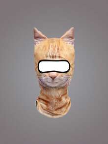 1 szt. Unisex Outdoor Maska na twarz z filtrem UV i wzorem 3D zwierząt, zabawna maska do uprawiania sportu, jazdy na rowerze, jazdy na nartach, odpowiednia na codzienne wyjścia