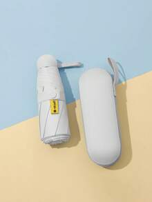 Small Folding Umbrella, Mini Pocket Waterproof Portable Travel Umbrella, Sun Umbrella, Women's Sun Protection And UV Protection Umbrella, 2-In-1 Mini Six-Fold Ultralight Portable Umbrella, Mini Travel Umbrella, Portable Umbrella For Both Sunny And Rainy Days, Windproof, 99% UV Protection