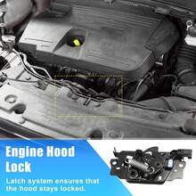 UK For Fo Rd Focus M K Iii [2010 2011 12-2020] Hatchback Bonnet Lock Latch 5236243 - Black - View 8