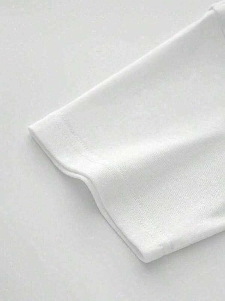 [Sporty T-Shirt]Size Plus Summer Tee 1pcs Men's 220g 100% Cotton Casual T Shirt Double Sided Digital Printed Tee Dripping Paint PURBLE Design Stylish Summer Fashion For MenRelaxed Plus Size T-Shirt - White - View 4