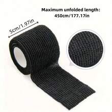 7 Rolls Self-Adhesive Bandage, Breathable Sports Tape, Self-Adhesive Sports Bandage (White) - Black - View 8