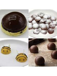 1pc Semi-Circle Silicone Cake Mold, 3D Semi-Circle Chocolate Cookie Baking Mold, Suitable For Mini Cakes, Desserts, Pastries, Kitchen Baking Tools