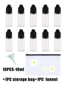 10 Thin Drip Bottles, 5ml/10ml/20ml/30ml/50ml Empty Squeeze Eye Drop Bottles, PET Squeezable Liquid Drop Cap Bottles, Essential For Returning To School And Traveling, Portable And Lightweight - Travel Accessories - Multicolor - View 14