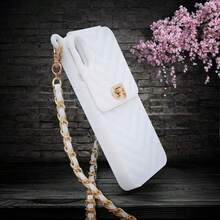 Fusicase For IPhone 11 Wallet Case With Neck Strap Crossbody Strap Lanyard Handbag Wrist Strap Protective Cover Credit Card Holder Slot Purse For Girls Women Silicone Case For IPhone 11 White{"Color_name":"White","Size_name":"IPhone11"} - Nhiều màu2 - Xem 6