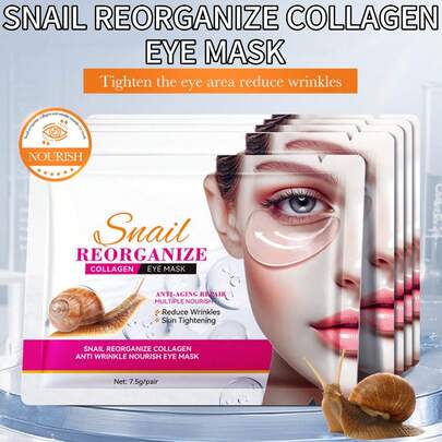 Snail Collagen Eye Mask, Fades Fine Lines, Dark Circles And Puffiness, Moisturizes And Nourishes Eye Care
