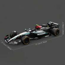 Burago ​Mercedes-AMG F1 W14 E And W15  #44 1/43 Scale Diecast Model Car - 2025 & 2024 Season Official Window Box Collection - Alloy Display Gift Set Birthday Present