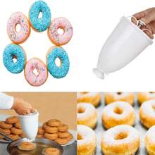 1pc One Hand Donut Maker Manual Donut Maker Plastic Doughnut Machine Mold Biscuit Donut Maker Donut-Depositor Made Waffle Dispenser Donut Kitchen Pastry Making Bake Ware Baking Tool