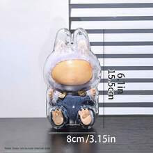 1pc Transparent Protective Case For LABUBU Generation 1 Standing And Generation 2 Sitting, Dust Cover Backpack Pendant, Can Be Hung On Bags, Keychains (No Doll) Christmas Gift