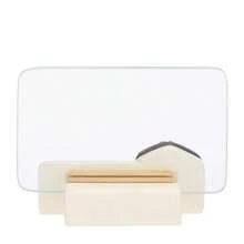 New brothread THUN Portafoto Borboniera di Laurea in Ceramica Decorata a Mano con Tocco e Quadrifoglio Linea Bomboniere Vetro 14x9 cm e Supporto 11x5.5 cm - Multicolor - Ver 2