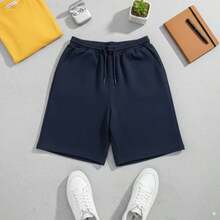 Summer Loose Drawstring Pocket None Halloween Christmas - 海軍藍 - 查看 4