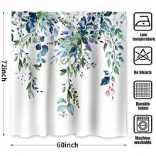Eucalyptus Shower Curtain, Watercolor Green Leaves Plant Floral Spring Nature Waterproof Fabric Machine Washable With Hooks For Bathroom Bathtub Decor 60Wx72H{"Color_name":"BlueGreen","Size_name":"60\"Wx72\"L(Packof1)"} - 多色7 - 查看 8