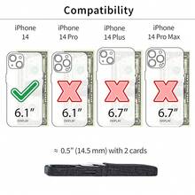 14 Card Case With Built-In Metal Plate For Magnetic Mounting & 2 Card Holder Pockets: Luxe M2 Wallet, Canvas Style Synthetic Leather ( 14, Black){"Size_name":"14","Color_name":"Black"} - 多色13 - 查看 3