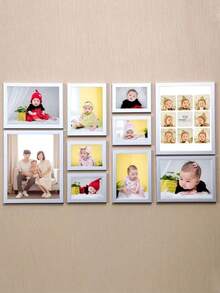 10 قطع إطار صور بطراز صيني بسيط للتعليق على الحائط، إطار تذكاري لنمو الأطفال، عرض ألبوم الصور في غرفة المعيشة