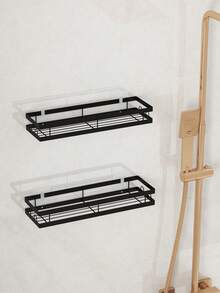 Đồ dùng phòng tắm, phụ kiện nhà vệ sinh, giá treo đồ dùng phòng tắm màu đen, lắp đặt bằng keo dán, trang trí nhà cửa, đồ dùng phòng tắm, trang trí mùa thu, phụ kiện phòng tắm cho mùa tựu trường. - màu đen - Xem 5