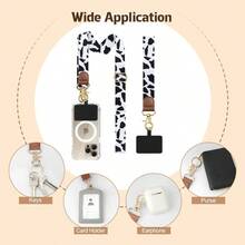 Phone Lanyard cordn de telfono Unisex adulto - 150cm/40cm + Blanco y negro - Ver 7