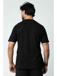 XO Bear (BAR) And Be Kind (SHIELD) Oversized T-Shirt Men Women Cotton Reinforced Stitching Unisex StreetWear - 黑色 - 查看 2