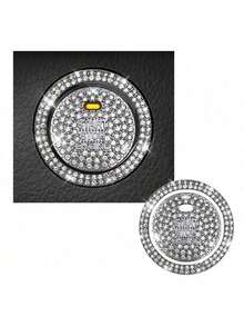 Easypie Selection 1 件水钻汽车启动按钮盖 - 闪亮发动机开关保护器，适用于大多数车辆的通用防滑装饰 - 均碼 - 查看 14