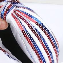 Ardorchid 4th Of July Headbands For Women Girls American Flag USA Independence Day Knotted Wide Headband Red White And Blue Sequin Patriotic Hairband Fourth Of July Head Band Hair Accessories Gifts{"Color_name":"4thofjulyheadband-FF"} - 多色23 - 查看 7