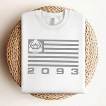 180g pure Cotton  2093 Flag T Shirt Phase 2 Album Merch All Sizes Breathable Print Round Neck Short Sleeve Comfortable Top For Everyday Wear fashion Soft women Summer Unisex designer clothes female T-Shirt For Women Casual Versatile streetwear Casual graphic - Blanco - Ver 4