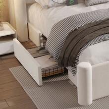 Bed Frames - Beige + Velvet + Contemporary + European - View 9