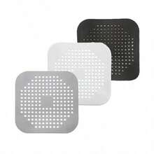 3 Pack Rubber Hair Stopper Drain Catcher Bathroom Sink Strainer Mesh Dense Holes Clog Free Filter Drainage For Shower Tub Sink Hair Stoppers