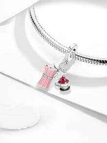 1 Peça Pingente de Perfume da Saia da Série Vida Ociosa da Moda em Prata Esterlina 925 Adequado para Mulheres, Pulseiras, Braceletes, Fabricação de Joias DIY e Combinação de Joias Diárias para Decoração de Meninas