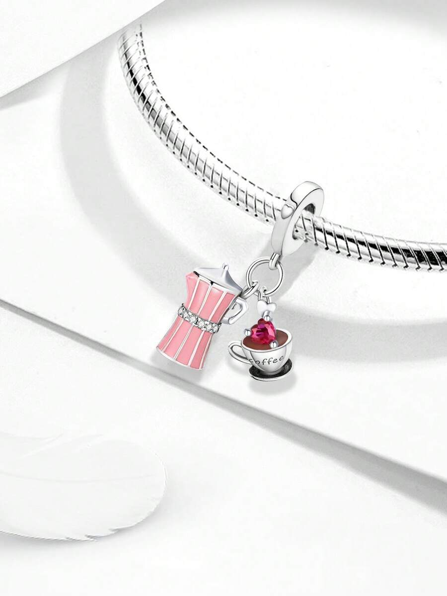 1 Peça Pingente de Perfume da Saia da Série Vida Ociosa da Moda em Prata Esterlina 925 Adequado para Mulheres, Pulseiras, Braceletes, Fabricação de Joias DIY e Combinação de Joias Diárias para Decoração de Meninas