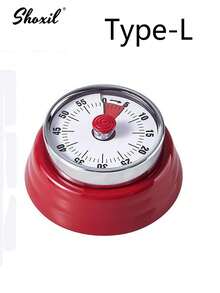 shoxil 1Pc Magnetic Kitchen Timer, Mechanical Timer, Time Reminder, Suitable For Baking And Kitchen Use
