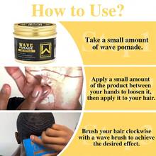 120g Wavy Hair Wax, Wavy Silky Headscarf, Wavy Cap, Men's Styling Comb, Hair Pomade, Wavy Hair Wax, 360° Wavy Styling Training Cream, Men's Wavy Hair Wax, Best Gift - W-120g Wave Pomade 4pcs - View 6