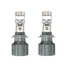 HYNBYZJ 2 件 H7 H4 H11 LED 投影透镜车头灯 9005 9006 HB3 HB4 汽车灯泡 6000K Canbus Turbo 大功率迷你汽车/摩托车灯雾灯 - 白色 - 查看 12