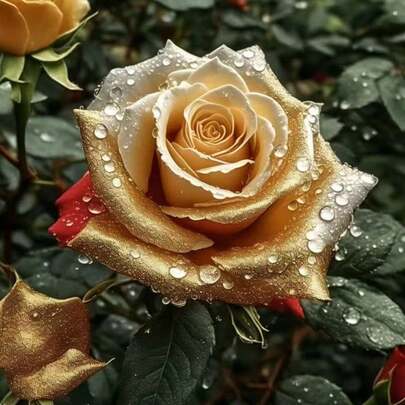 100 Semillas de Rosa "Oro Americano" - Planta Ornamental Resistente para Jardines Exteriores, Regalo Perfecto para Navidad y Día de la Tierra, Fácil de Cultivar para Jardineros Principiantes en Climas Templados